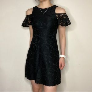 Black Lace Cutout Dress